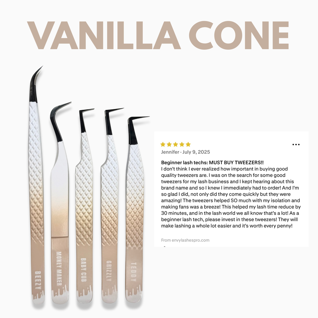Vanilla cone - Tweezer Duo