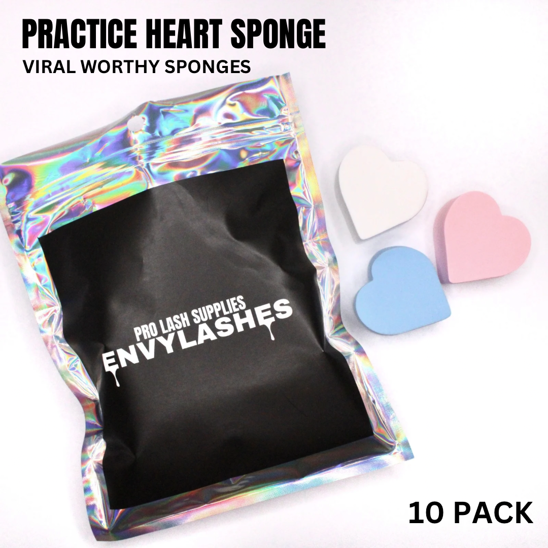 LASH PRACTICE HEART SPONGE 10pc