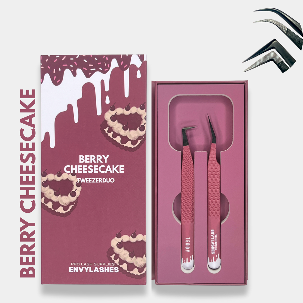 Berry Cheesecake - Tweezer Duo – Envy Lashes Pro