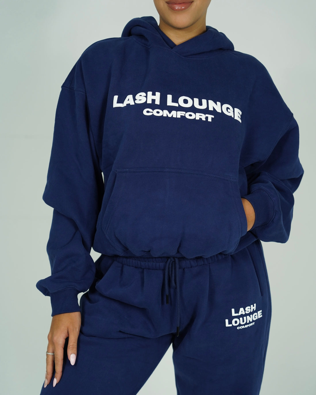 Navy lash lounge hoodie