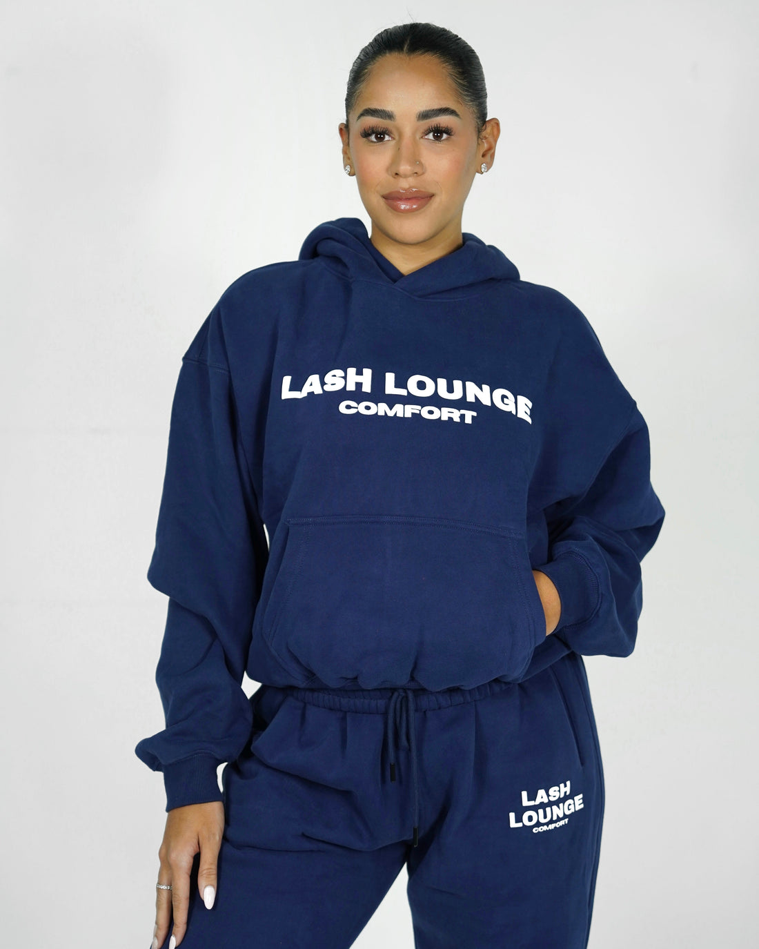 Navy lash lounge hoodie