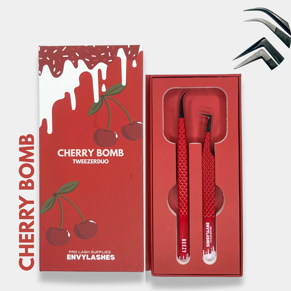 Cherry Bomb - Tweezer Duo – Envy Lashes Pro