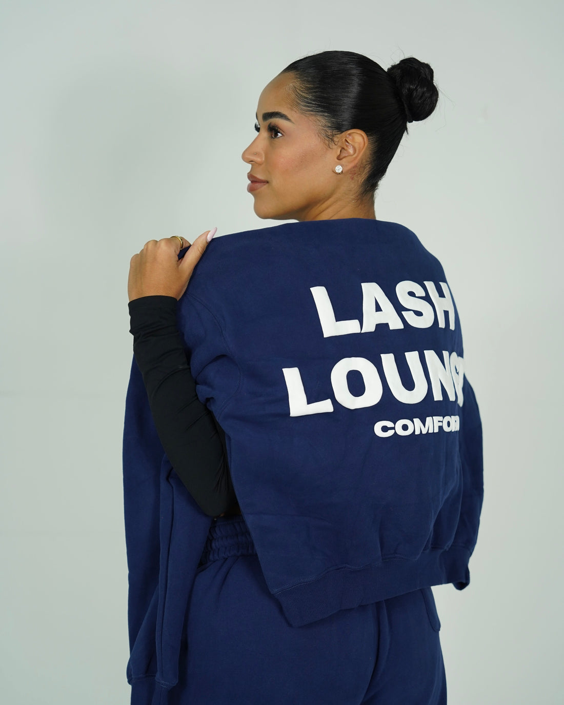 Navy lash lounge hoodie