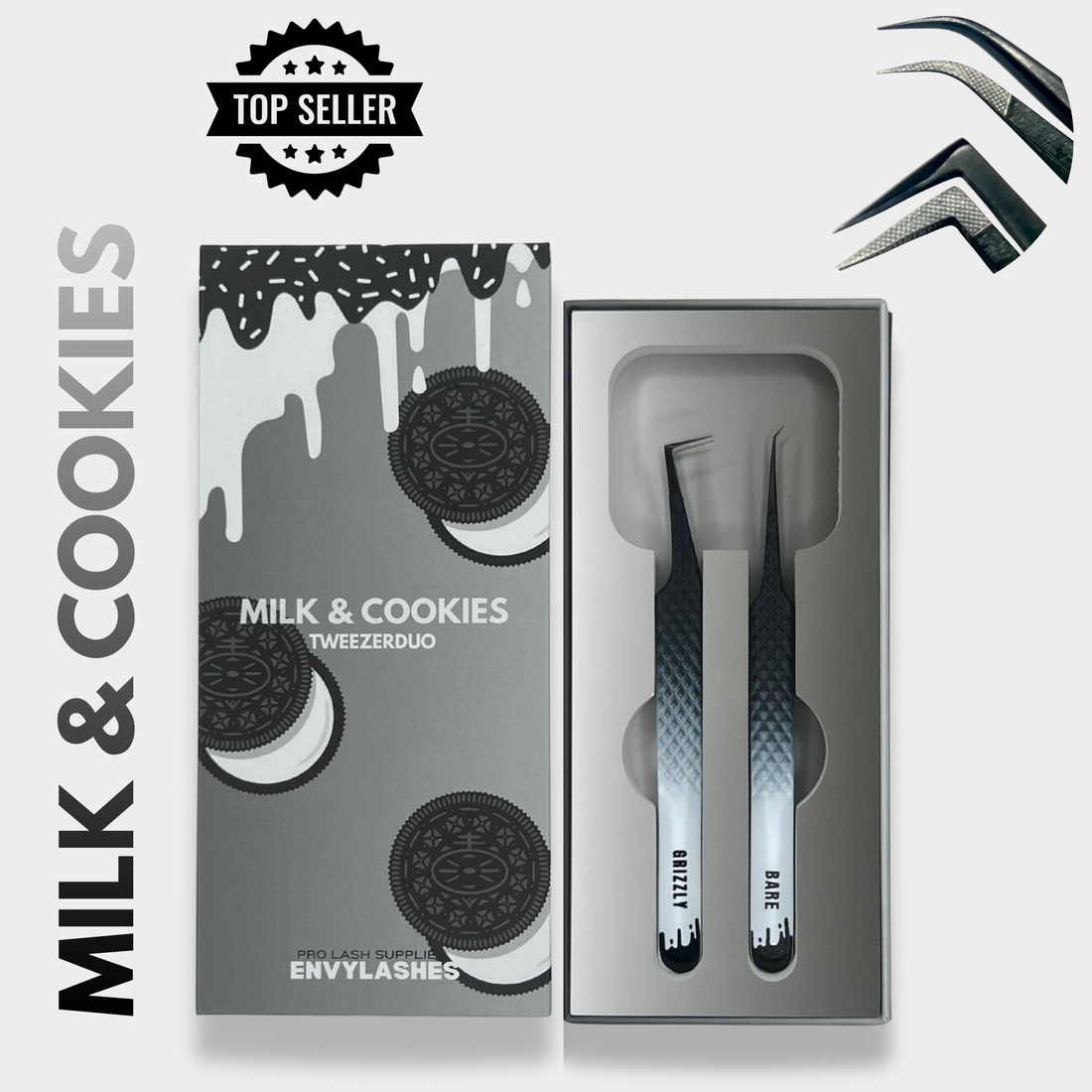 Milk & Cookies - Tweezer Duo – Envy Lashes Pro Milk & Cookies - Tweezer Duo – Envy Lashes Pro