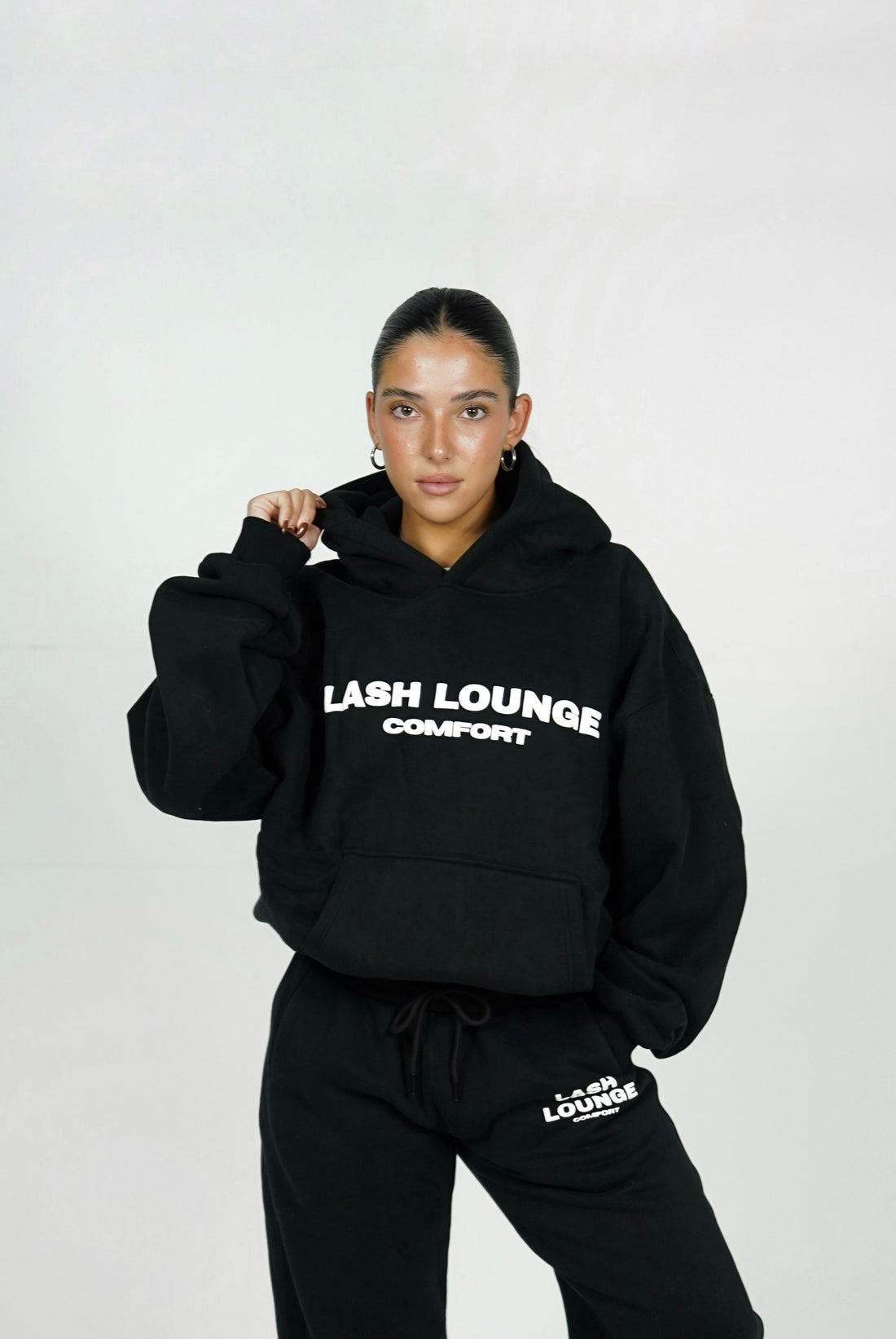 Onyx lash lounge hoodie
