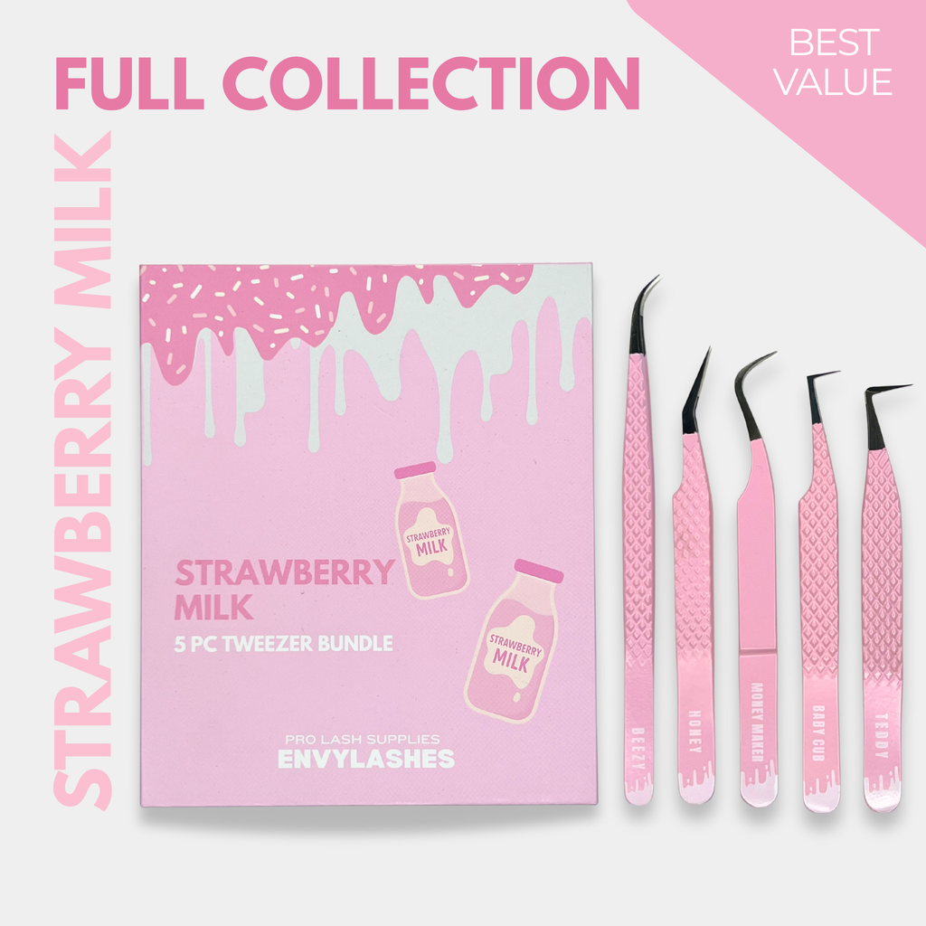Strawberry Milk - Tweezer Collection – Envy Lashes Pro
