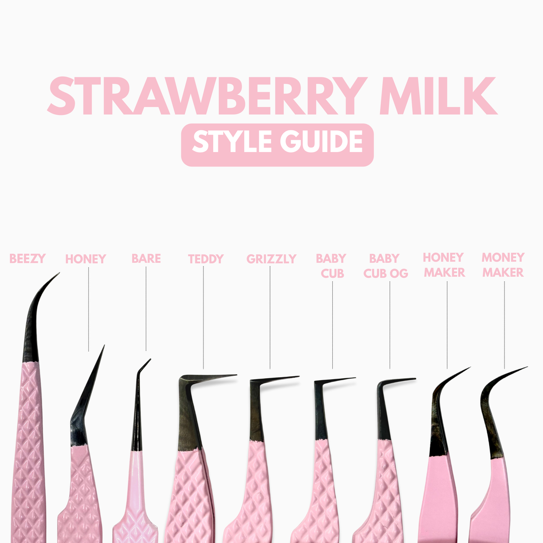 Strawberry Milk - Tweezer duo – Envy Lashes Pro Strawberry Milk - Tweezer duo – Envy Lashes Pro